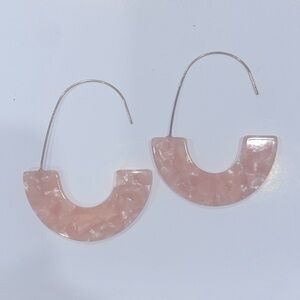 Large Acrylic pink tortoise earrings